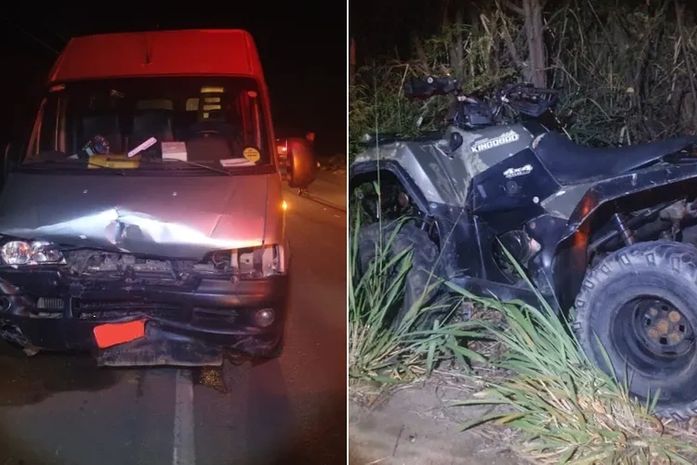 Homem morre após colisão entre quadriciclo e micro-ônibus em Maragogi