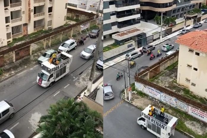 Manifestantes voltam a pedir reabertura do comércio em carreata pelos bairros de Maceió