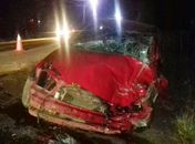 Colisão entre carro e caminhão deixa mulher ferida na AL-115