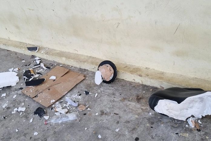 Imagens sacras foram danificadas