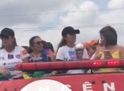 Marta desfila “hexa” em caminhão do Corpo de Bombeiros em Dois Riachos