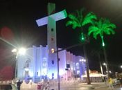 Pontos turísticos de Arapiraca ganham iluminação especial em alusão ao Novembro Azul