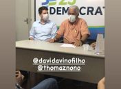 Nonô e  Davi Filho  em evento de pré-candidatura