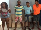 Três homens e uma mulher são presos por formação de quadrilha