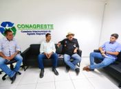Presidente do Conagreste, Marlan Ferreira, recebe prefeito de Rio Largo, Gilberto Gonçalves