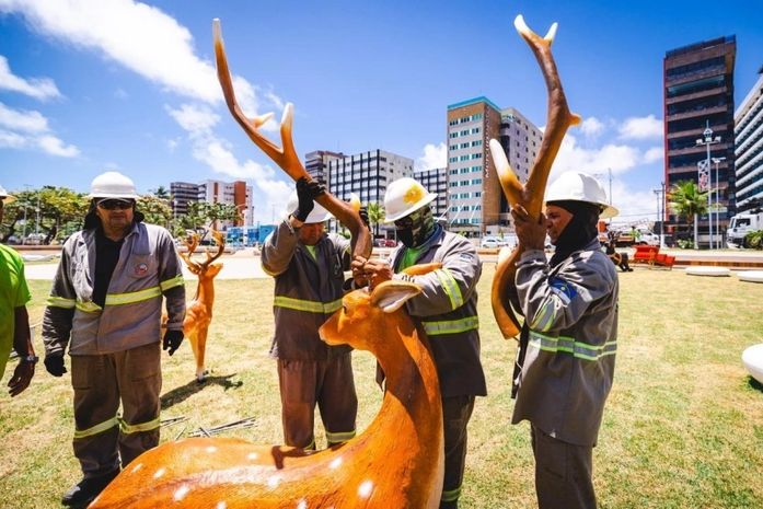 Ornamentação natalina é alvo de vandalismo no Parque Massay-ó-k