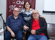 Professor Álvaro Queiroz, Wilma Nóbrega e Padre Manoel Henrique