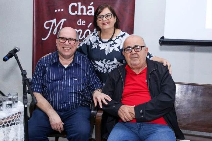 Professor Álvaro Queiroz, Wilma Nóbrega e Padre Manoel Henrique
