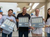 Prefeito Luciano recebe lâmpadas led e vistoria obras de modernização do Municipal de Arapiraca