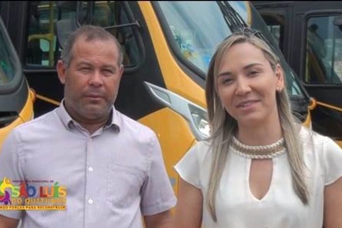 Prefeita entrega 10 novos ônibus escolares e uma moderna unidade de ensino