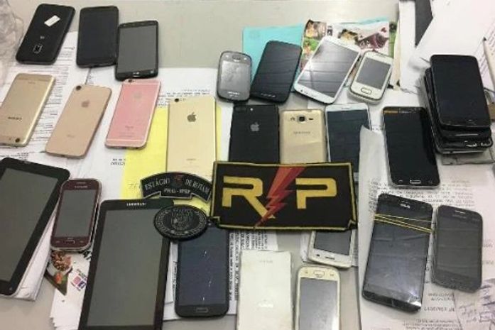 Celulares apreendidos