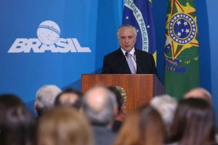 Temer em discurso de abertura da reunião com empresários no Palácio do Planalto.