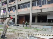 Militares do Corpo de Bombeiros foram deslocados para atender a ocorrência