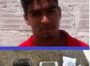  Werisson Rafael da Silva Barcelos, de 21 anos e drogas apreendidas com ele