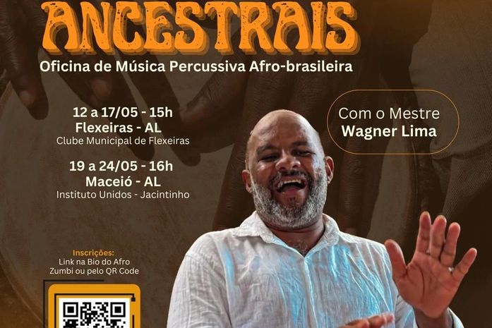 Projeto Tambores Ancestrais abre inscrições gratuitas para oficinas de percussão em Maceió e Flexeiras