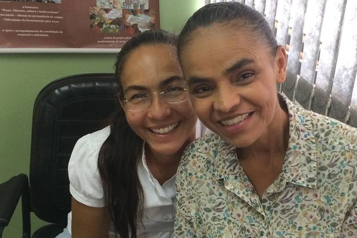 Heloísa com Marina Silva, em Brasília