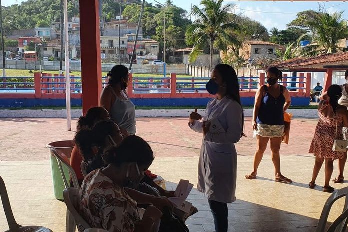 Para evitar aglomerações, as atividades deste evento foram direcionadas a moradoras da região