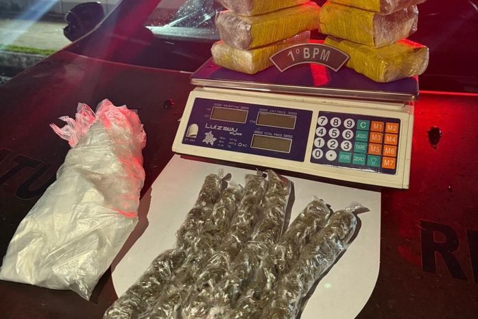 Polícia Militar apreende três armas de fogo quase 4 Kg de drogas em ações na capital e interior