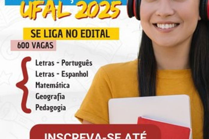 Ufal lança edital com 600 vagas para cursos gratuitos de graduação a distância
