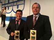 Superintendente de Assistência e Suprimentos da Santa Casa de Maceió, Severino Moura, com o presidente do Instituto Qualisa de Gestão, Rubens Covello