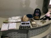 Material apreendido após ação policial