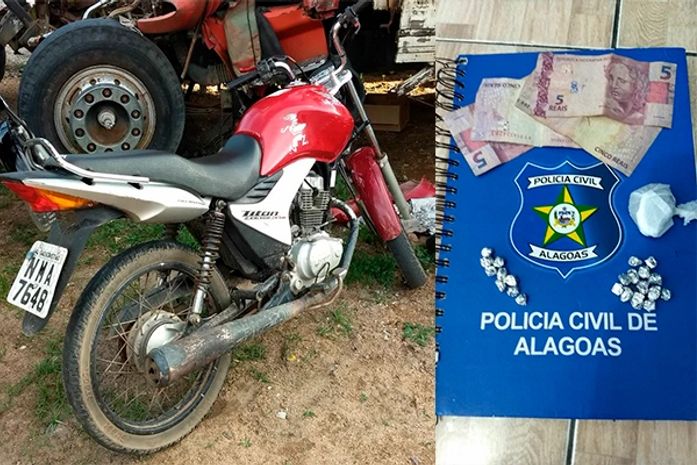 Homem é preso com drogas e moto roubada em São Sebastião