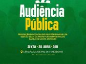 Audiência Pública: Prefeitura de Barra de Santo Antônio convoca cidadãos barrenses para participar do evento