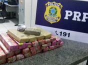 Passageiro estava transportando 25kg de maconha