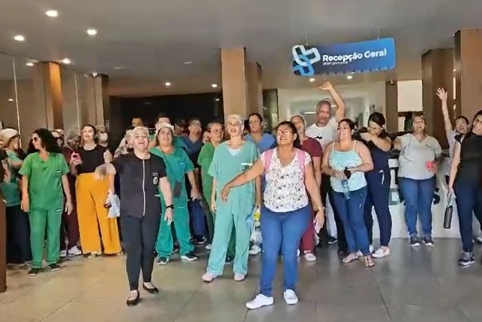 Trabalhadores do Veredas seguem para o 6º dia de greve com protesto na recepção da unidade