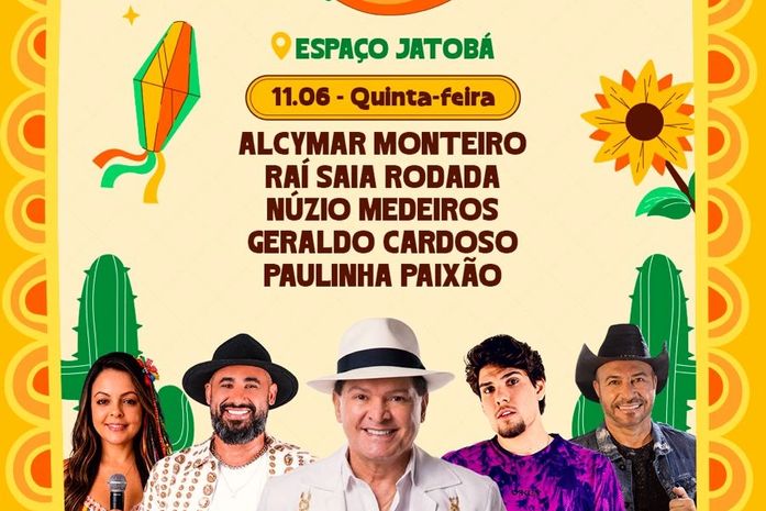 Confira os horários de hoje: Festa do Milho começa nesta quinta-feira com Alcymar Monteiro, Raí Saia Rodada, Nuzio Medeiros e grandes atrações