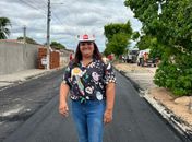 Ziane Costa acompanha início da pavimentação asfáltica do Distrito Jardim Cordeiro