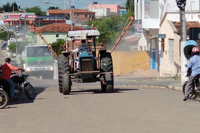 Secretarias fazem à desinfeção das ruas e povoados de Major Isidoro.