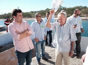 Biu de Lira visita obras da estação de tratamento que levará água para o Sertão