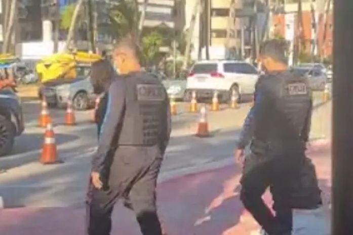 Momento da prisão de Ruan em Maceió