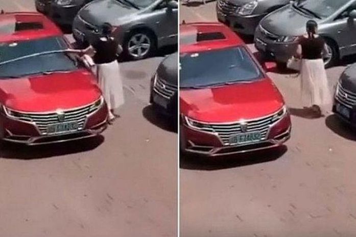 Motorista usa trena para saber se carro cabe em vaga de estacionamento e viraliza