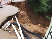 Cratera abriu na via principal do Murilópolis