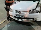 Motorista colide em viatura e soldado fica ferida
