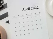 Calendário de abril de 2022