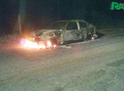 Carro explode após homem acender isqueiro