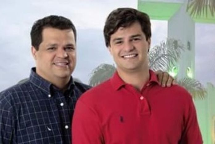 Dudu ao lado do filho Breno Albuquerque