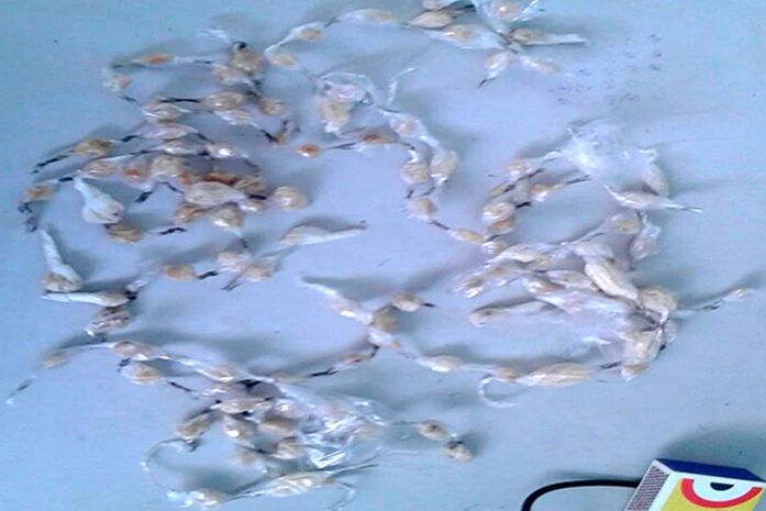 Material apreendido junto com menor