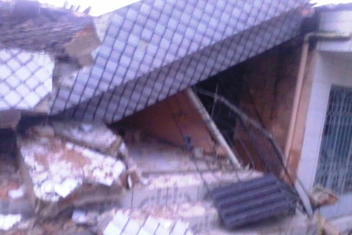 Imóvel foi destruído no acidente (Foto: Alagoasweb)