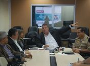 Secretário Lima Júnior apresentando dados da SSP