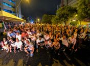 Jornalistas se reuniram na frente da Tv Gazeta