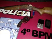 Arma apreendida na Grota Santa Helena 