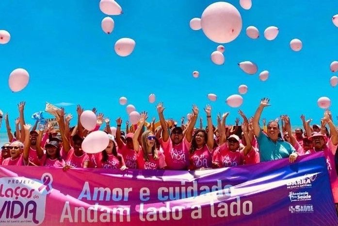 Prefeita Lívia Carla Lidera Caminhada Contra o Câncer de Mama em Barra de Santo Antônio: Um Dia de Conscientização e Cuidado