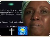 Nossa bandeira  de luta está em luto pela morte de Maria Lúcia- diz Luis do Movimento POP, em  Alagoas.