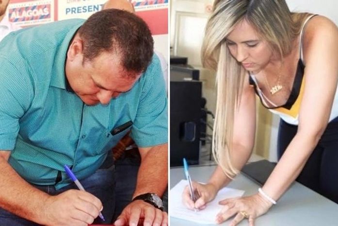 Prefeitos Haroldo Nascimento e Emanuella Moura