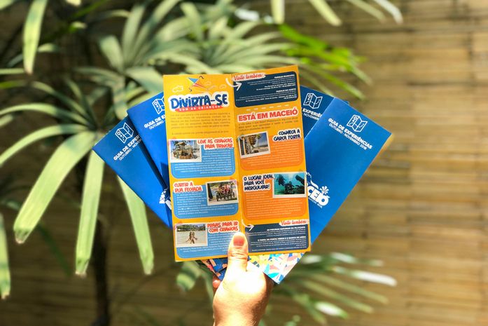 O Guia de Experiências é um material que circula em diversos pontos da cidade e é distribuído gratuitamente