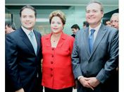 Renan Filho, Dilma Rousseff e Renan Calheiros